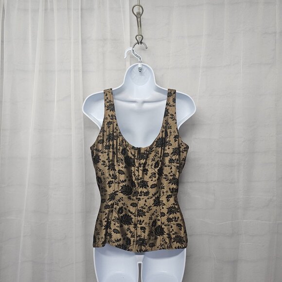 Vintage Dana Buchman Y2K Tank Floral Goth Whimsigoth Dark Coquette 6 - Picture 4 of 10